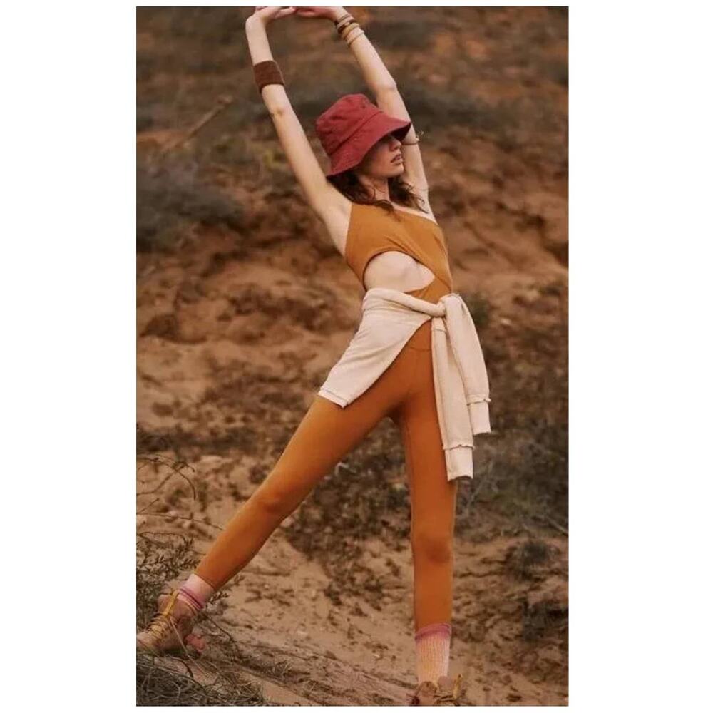 New Free People MOVEMENT Transcend Limits One Piece $128 XL Activewear Cropped